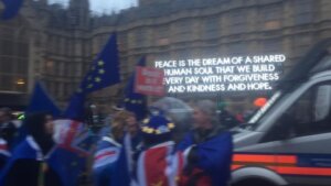 Outside Parliament on 19th March